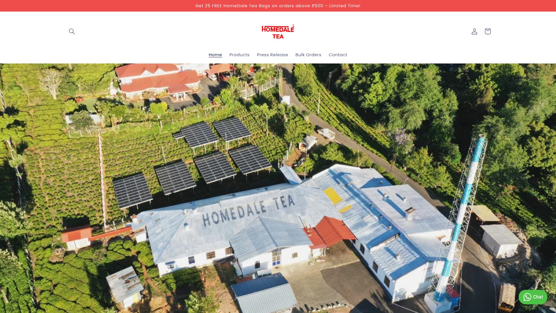 Homedale Tea (Shopify) homepage