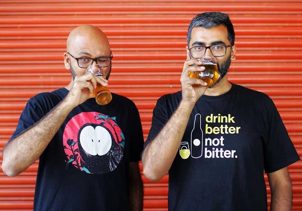 Moonshine Meadery co-founders drinking mead